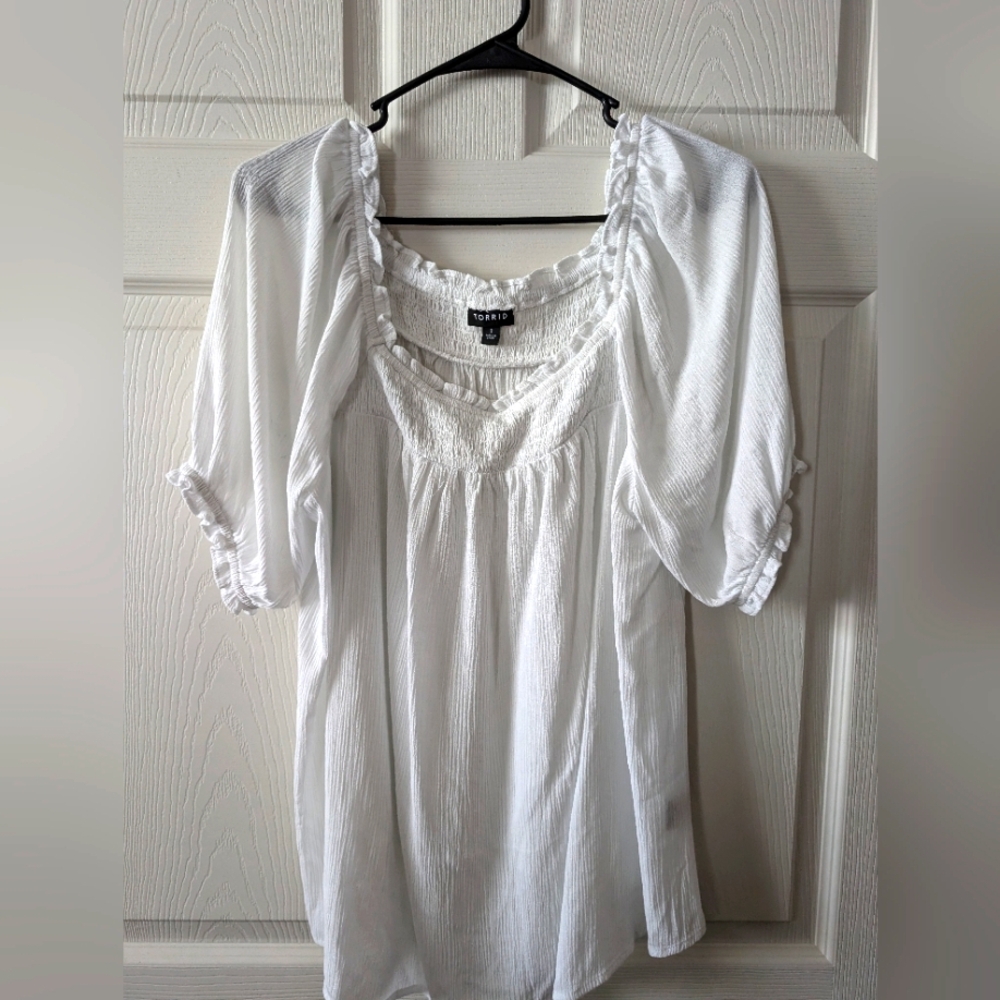 White peasant blouse